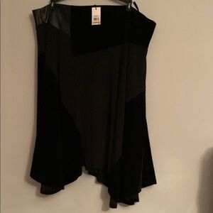 Calvin Klein Asymmetrical Black Midi Skirt